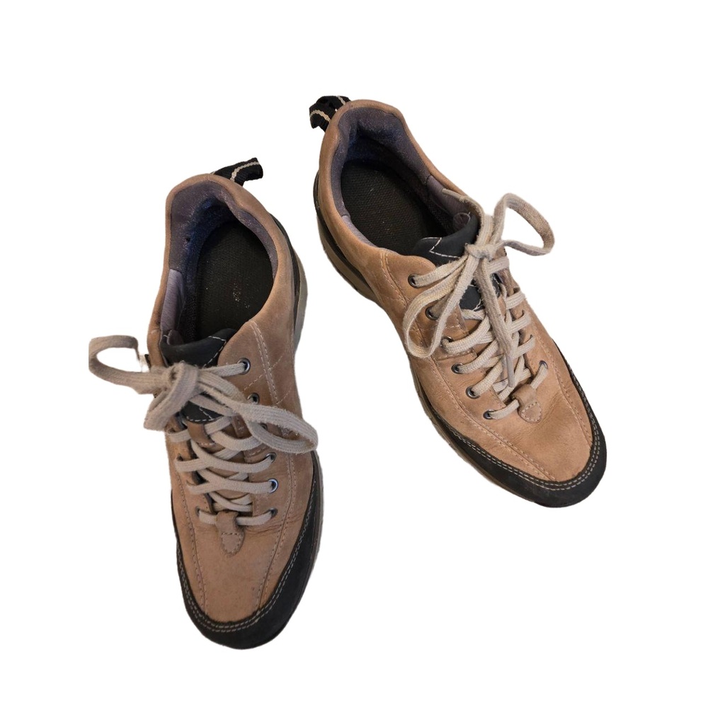 Clarks WAVEWALK Tan Black Suede‎ Waterproof Lace-Up Casual Shoes Size 9M